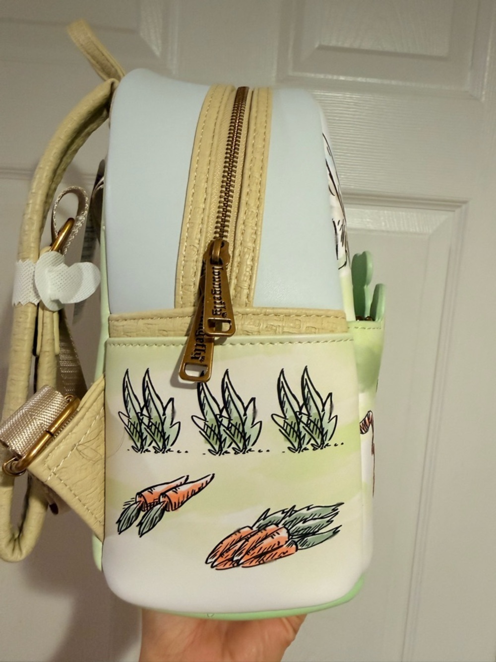 Loungefly Disney Parks Winnie the Pooh Pastel Green & Cream Mini Backpack - Picture 4 of 6